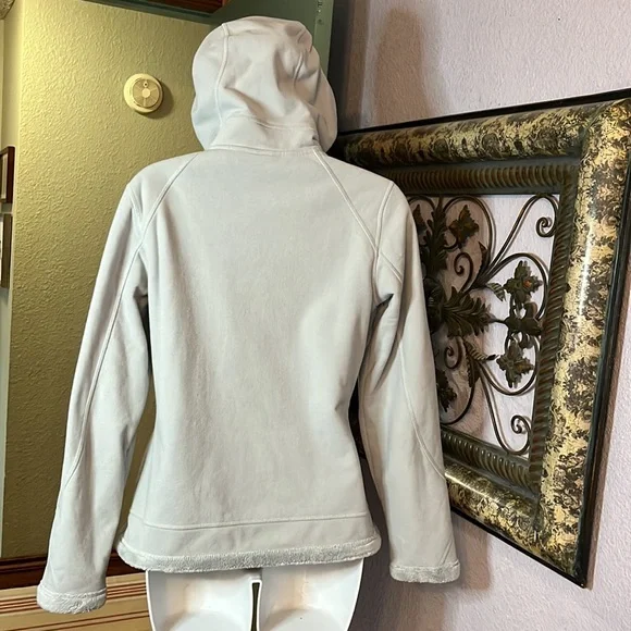 🎉HP🎉Awesome The North Face Grey Knit/faux fur lined hooded zip jacket Sz S/P - Picture 7 of 14